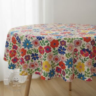 Dekoračná látka Linenlook Flower Fiesta Field digital print