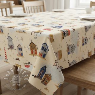 Dekoračná látka Village Harbour Life digital print