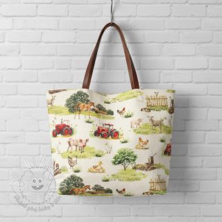 Dekoračná látka Cosy Farm Animals digital print