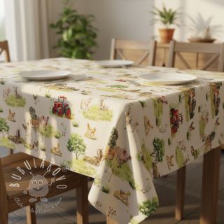 Dekoračná látka Cosy Farm Animals digital print