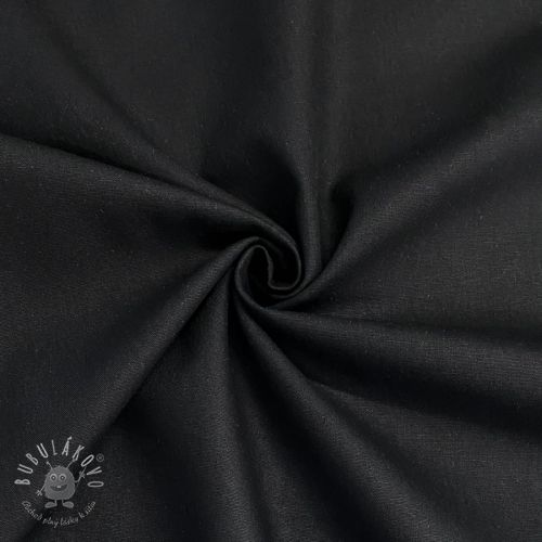 Bavlnený popelín čierna ORGANIC