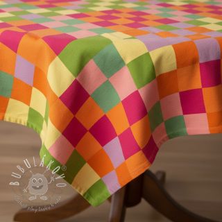 Dekoračná látka Joyful Block Patch digital print