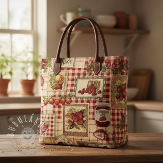 Dekoračná látka GOBELIN premium Strawberry Jam Check