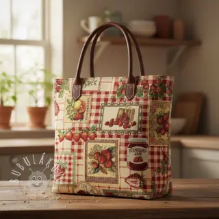 Dekoračná látka GOBELIN premium Strawberry Jam Check