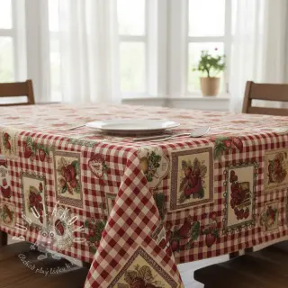 Dekoračná látka GOBELIN premium Strawberry Jam Check