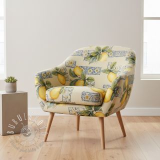 Dekoračná látka GOBELIN premium Citrus Lemon Azulejos