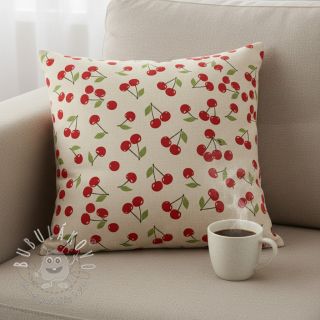 Dekoračná látka Linenlook premium Cherry Happy Joy