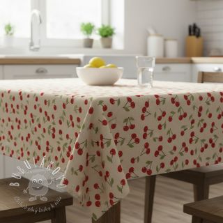 Dekoračná látka Linenlook premium Cherry Happy Joy