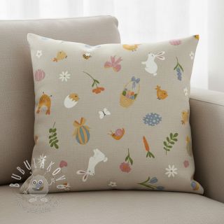 Dekoračná látka Linenlook premium Easter Doodle Icon