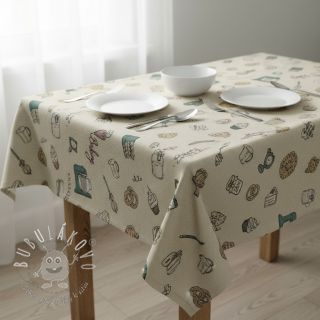 Dekoračná látka Linenlook premium Bake Off Doodle