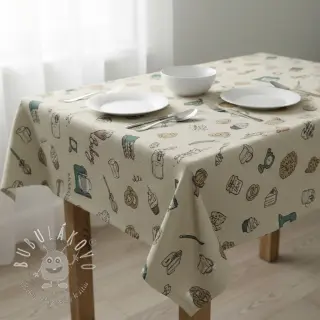 Dekoračná látka Linenlook premium Bake Off Doodle