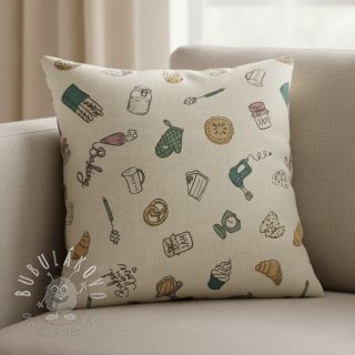 Dekoračná látka Linenlook premium Bake Off Doodle