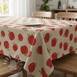 Dekoračná látka Linenlook premium Apple Happy Joy