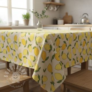 Dekoračná látka Linenlook premium Sunny Lemon Fruit