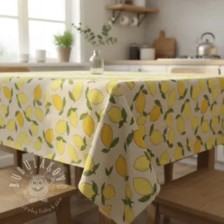 Dekoračná látka Linenlook premium Sunny Lemon Fruit