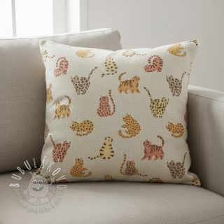 Dekoračná látka Linenlook premium Cute Wild Cat