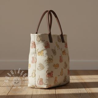 Dekoračná látka Linenlook premium Cute Wild Cat