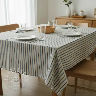 Dekoračná látka Linenlook premium Wavy Art Stripe