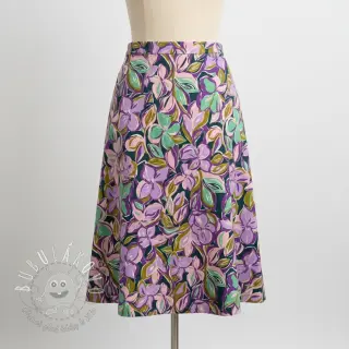 Bavlnená látka VISCOSE Flowers cobalt