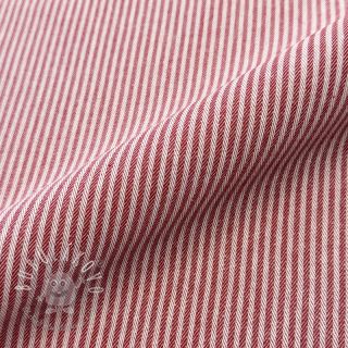 Dekoračná látka DOBBY Colored stripe cherry