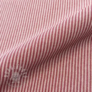 Dekoračná látka DOBBY Colored stripe cherry