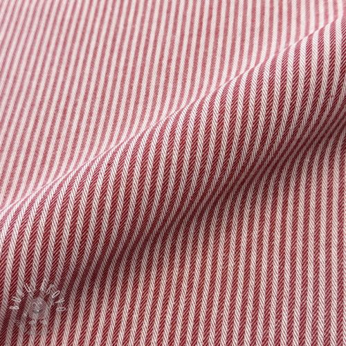 Dekoračná látka DOBBY Colored stripe cherry