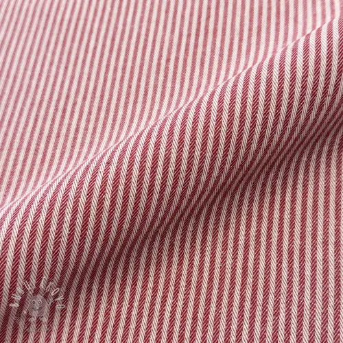 Dekoračná látka DOBBY Colored stripe cherry