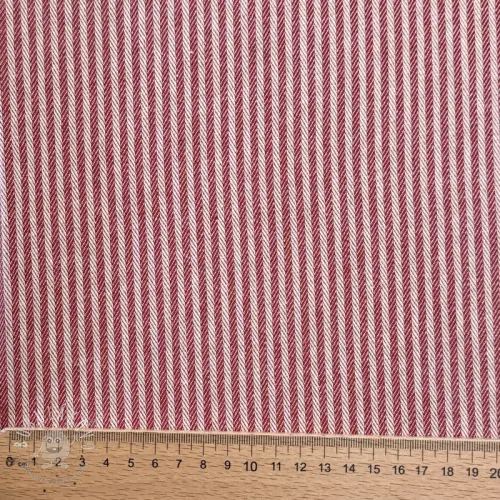Dekoračná látka DOBBY Colored stripe cherry