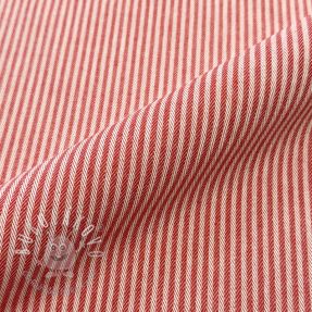 Dekoračná látka DOBBY Colored stripe poppy red