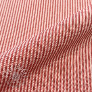 Dekoračná látka DOBBY Colored stripe poppy red