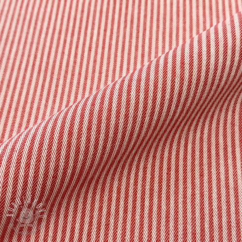 Dekoračná látka DOBBY Colored stripe poppy red