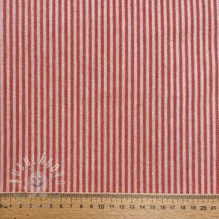 Dekoračná látka DOBBY Colored stripe poppy red