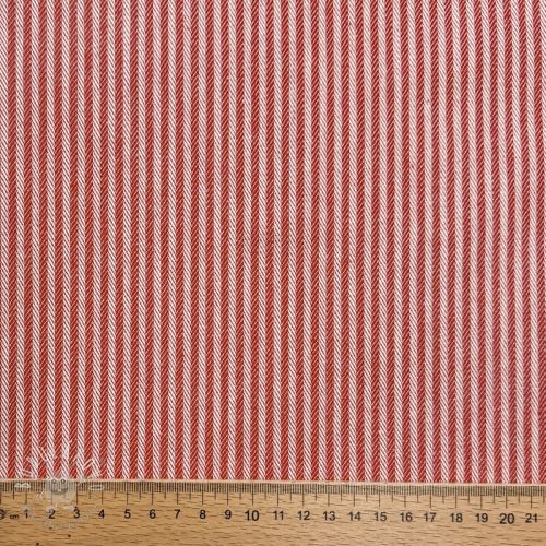 Dekoračná látka DOBBY Colored stripe poppy red