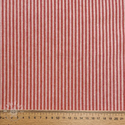 Dekoračná látka DOBBY Colored stripe poppy red