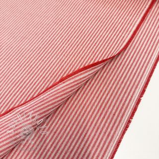 Dekoračná látka DOBBY Colored stripe poppy red