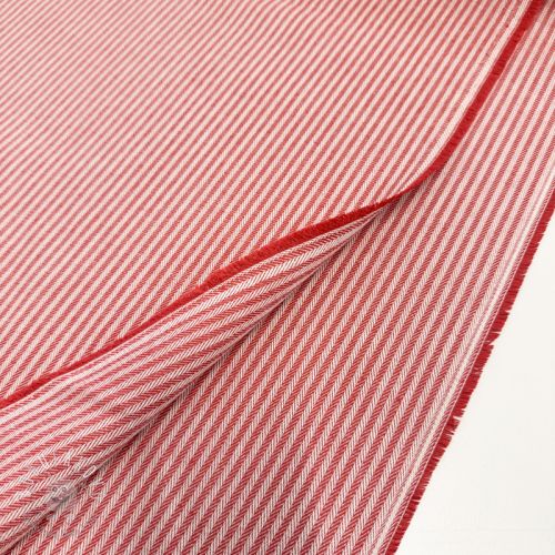 Dekoračná látka DOBBY Colored stripe poppy red