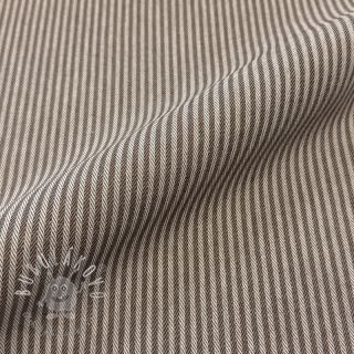 Dekoračná látka DOBBY Colored stripe coffee