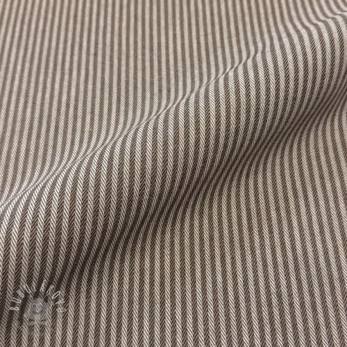 Dekoračná látka DOBBY Colored stripe coffee