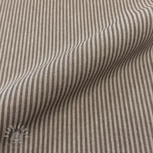 Dekoračná látka DOBBY Colored stripe coffee