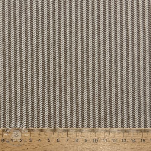 Dekoračná látka DOBBY Colored stripe coffee