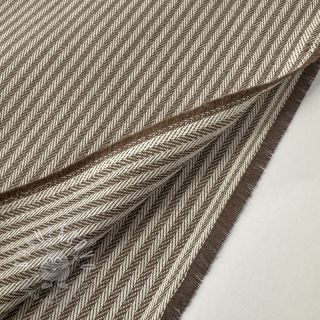 Dekoračná látka DOBBY Colored stripe coffee