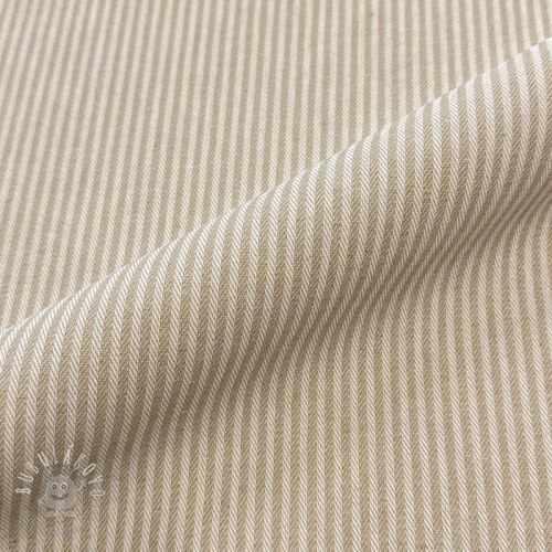 Dekoračná látka DOBBY Colored stripe sand