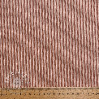 Dekoračná látka DOBBY Colored stripe dark orange