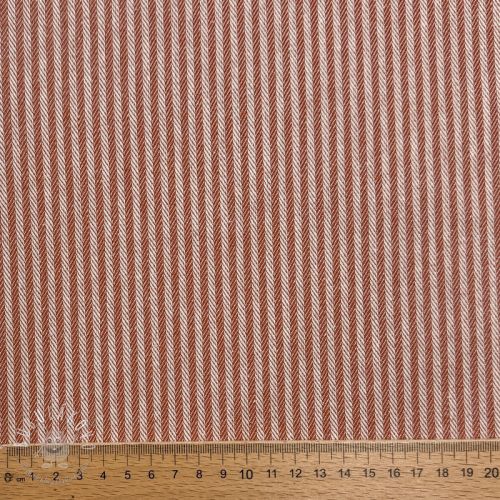 Dekoračná látka DOBBY Colored stripe dark orange