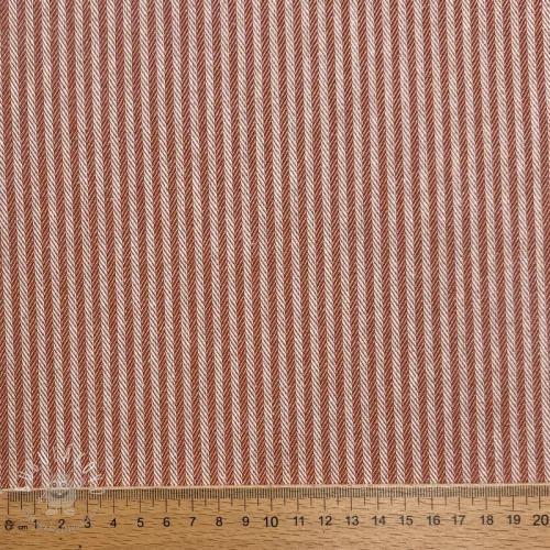 Dekoračná látka DOBBY Colored stripe dark orange