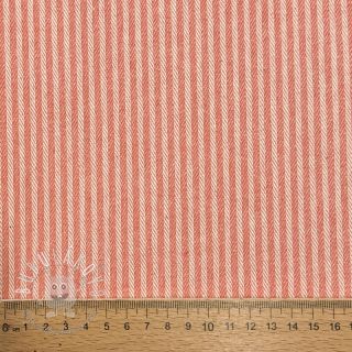 Dekoračná látka DOBBY Colored stripe coral