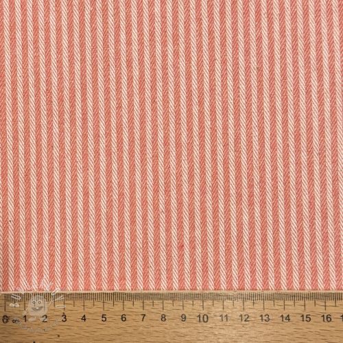 Dekoračná látka DOBBY Colored stripe coral