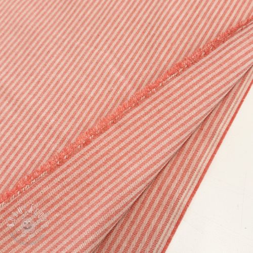 Dekoračná látka DOBBY Colored stripe coral