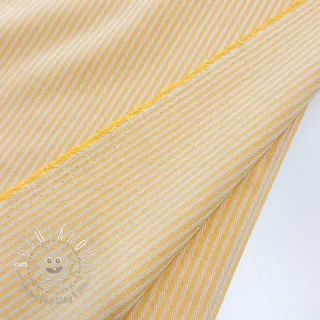 Dekoračná látka DOBBY Colored stripe warm yellow