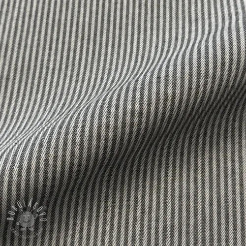 Dekoračná látka DOBBY Colored stripe graphite